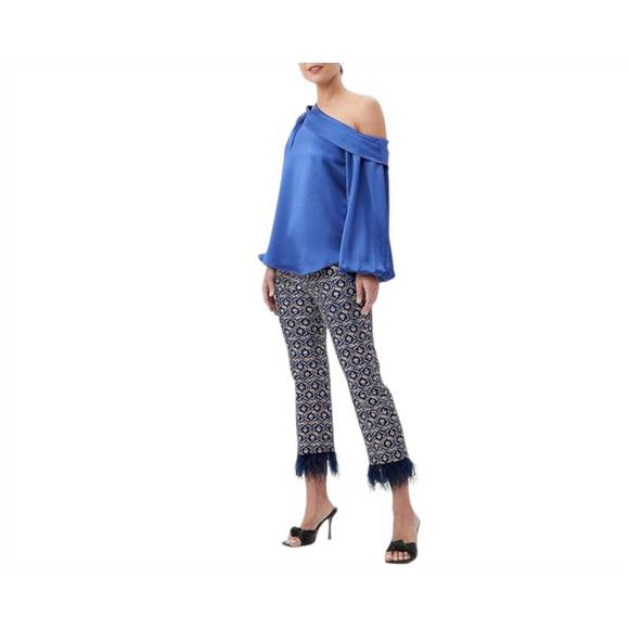 NEW TRINA TURK astronomical 2 top in admiral blue - Picture 2 of 3